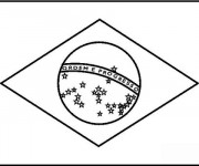 Coloriage Drapeau Brésil