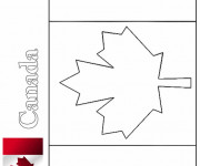 Coloriage et dessins gratuit Drapeau Canada à imprimer