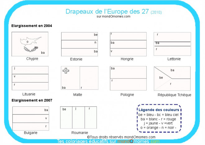 Coloriage et dessins gratuits Drapeau de L'europe à imprimer