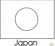 Coloriage Drapeau Japon simple