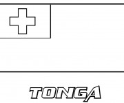 Coloriage Drapeau Tonga
