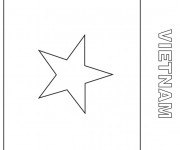 Coloriage et dessins gratuit Drapeau Vietnam à imprimer