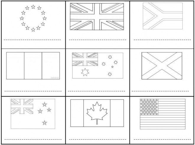 drapeau du monde a imprimer gratuit