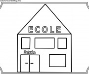 Coloriage École facile