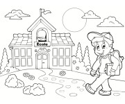 Coloriage et dessins gratuit École La rentrée scolaire à imprimer