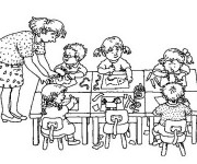 Coloriage École maternelle