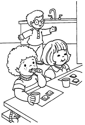 Coloriage Goûter pour Les Enfants dessin gratuit à imprimer