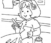 Coloriage L'élève et Les activités à L'École