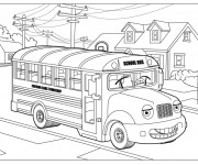 Coloriage Un autobus scolaire