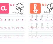 Coloriage Ecriture cursive lettre a et b gs