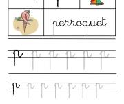 Coloriage La lettre P pour Perroquet