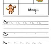 Coloriage La lettre S pour Singe