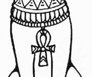 Coloriage Animaux  Dieux d'&eacute;gypte
