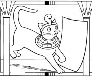 Coloriage Chat egyptien sacr&eacute;