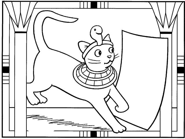 Coloriage Chat Egyptien Sacre Dessin Gratuit A Imprimer