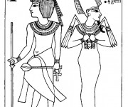 Coloriage D&eacute;coration des Pharaons &eacute;gyptiens