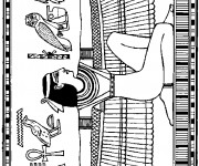 Coloriage D&eacute;coration en Egypte ancienne