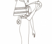 Coloriage D&eacute;guisement Egyptien