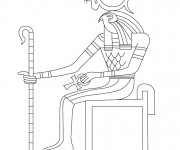 Coloriage Dieu Horus en ligne