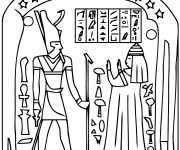 Coloriage Écriture égyptienne
