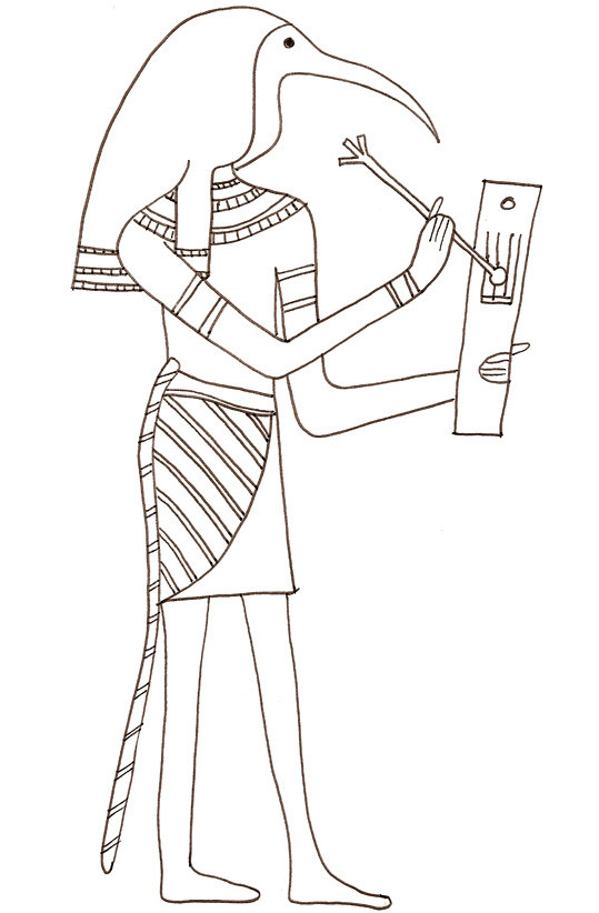 Coloriage Egypte ancienne au crayon dessin gratuit à imprimer
