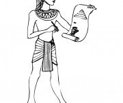 Coloriage Egypte ancienne Les Lettres