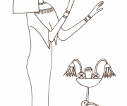 Coloriage et dessins gratuit Egypte ancienne simple à imprimer
