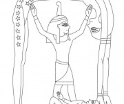 Coloriage Egypte ancienne simplifié