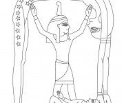 Coloriage Egypte ancienne simplifi&eacute;