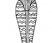 Coloriage Egypte antique en noir et blanc