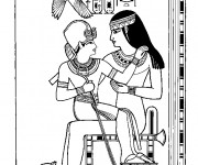 Coloriage Egypte antique magique