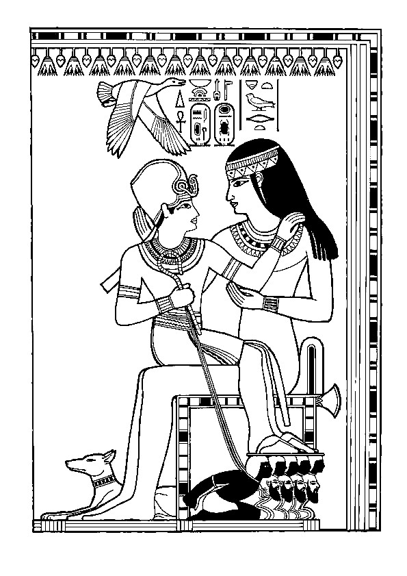 Coloriage et dessins gratuits Egypte antique magique à imprimer