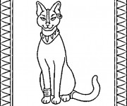 Coloriage Egypte Chat sacré