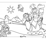 Coloriage Egypte et La Momie