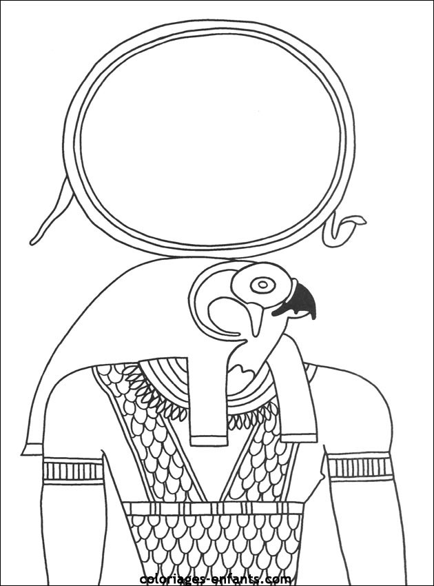 Coloriage Egypte Horus Dessin Gratuit A Imprimer