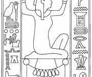 Coloriage et dessins gratuit Egypte Papyrus écriture à imprimer