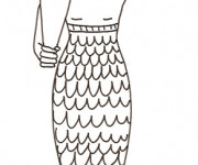 Coloriage Femme égyptienne traditionnelle