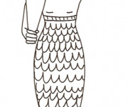Coloriage Femme &eacute;gyptienne traditionnelle