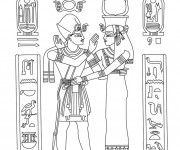 Coloriage Hiéroglyphe en égypte