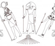 Coloriage Les Dieux d'Egypte
