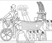 Coloriage Papyrus egyptien adorable