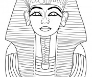 Coloriage Un Pharaon Sculpture