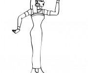 Coloriage Une Egyptienne simple