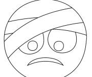 Coloriage Emoji bless&eacute;
