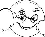 Coloriage Emoji boxeur