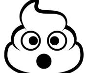 Coloriage Emoji caca