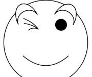 Coloriage Emoji clin d'&oelig;il