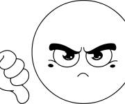 Coloriage Emoji de d&eacute;tester