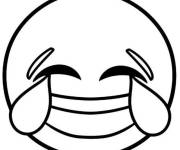 Coloriage Emoji de rire