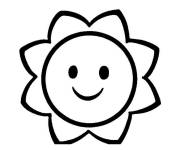 Coloriage Emoji de soleil pour enfant